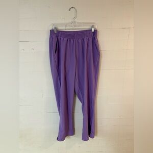 Easy Stretch Butter Soft Purple Scrub Pants PullOn Elastic Waist Pockets Stretch